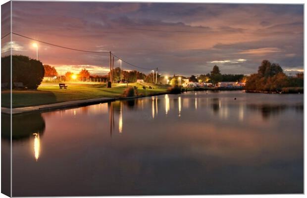 Early morning Brightlingsea  colours  Canvas Print by Tony lopez