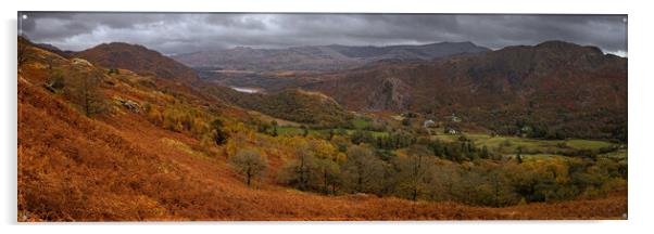 Snowdonia : Autumn's Splendid Canvas Acrylic by David McGeachie