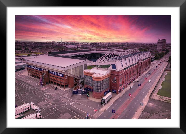 Ibrox Rangers FC Framed Mounted Print by Apollo Aerial Photography