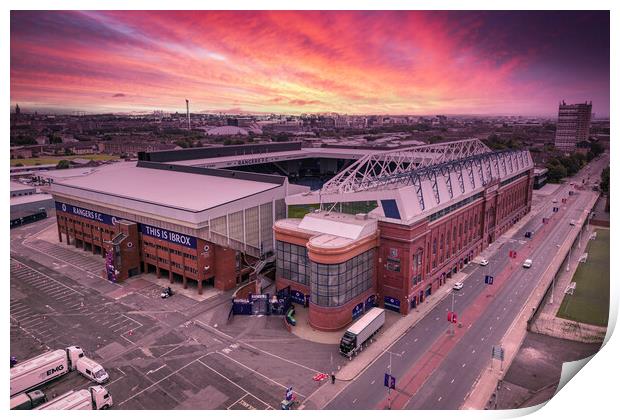 Ibrox Rangers FC Print by Apollo Aerial Photography