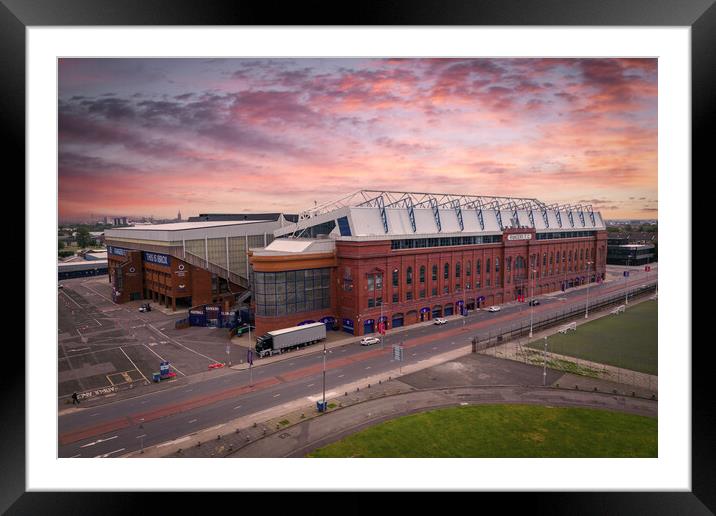 Ibrox Home of the Gers Framed Mounted Print by Apollo Aerial Photography