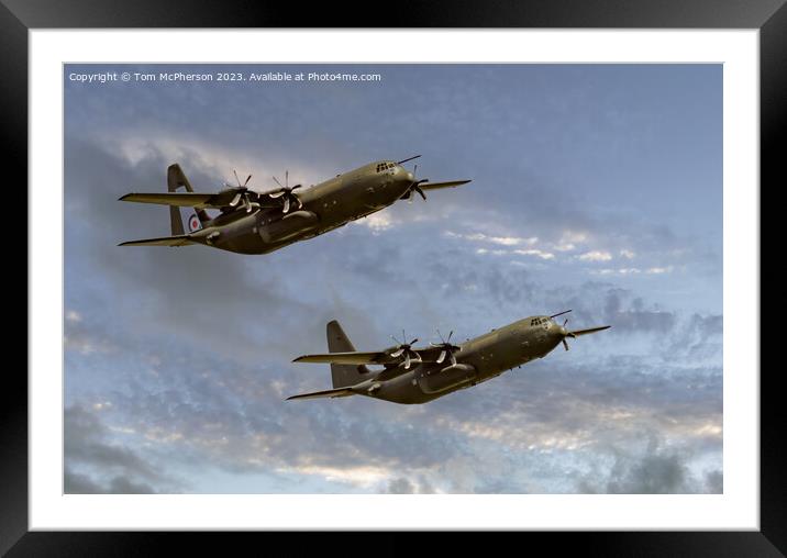 Hercules' Aerial Salute: A Farewell Journey Framed Mounted Print by Tom McPherson