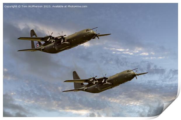 Hercules' Aerial Salute: A Farewell Journey Print by Tom McPherson