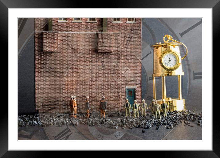 The Eternal Cycle Smallville Colliery Shift Change Framed Mounted Print by Steve Purnell
