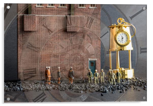 The Eternal Cycle Smallville Colliery Shift Change Acrylic by Steve Purnell
