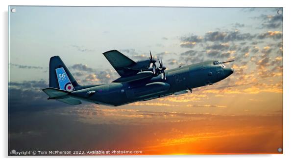 Farewell Skyward Salute of the C-130J Hercules Acrylic by Tom McPherson