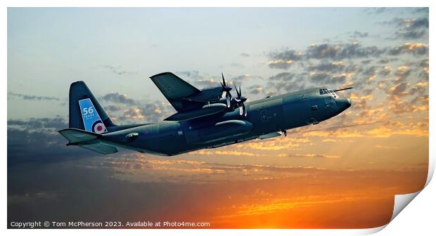 Farewell Skyward Salute of the C-130J Hercules Print by Tom McPherson