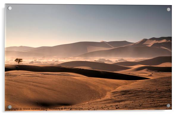 The dunes of Sossusvlei, Namibia. Acrylic by Steve Adams