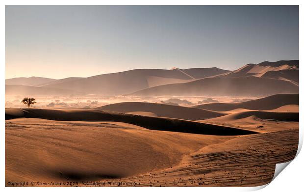 The dunes of Sossusvlei, Namibia. Print by Steve Adams