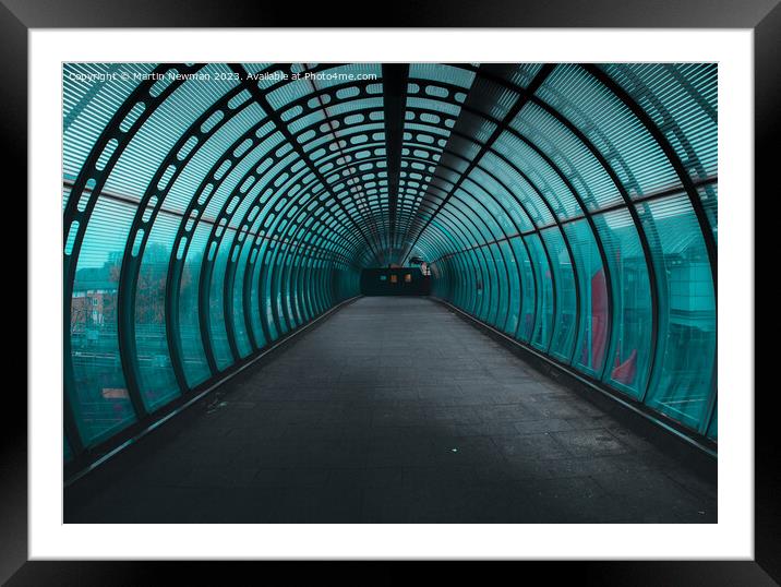 Urban Tunnel Framed Mounted Print by Martin Newman