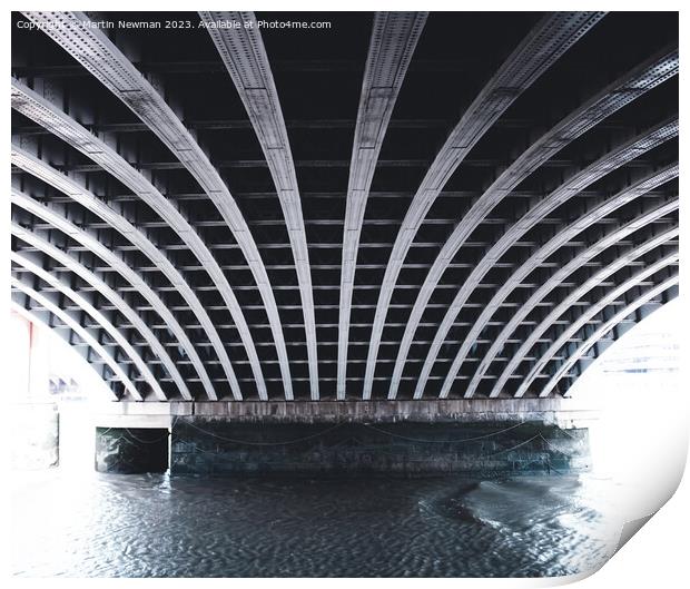 Bridge over the Thames London Print by Martin Newman
