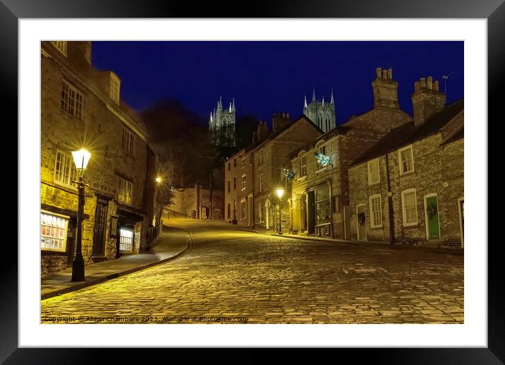 Lincoln At Night Framed Mounted Print by Alison Chambers