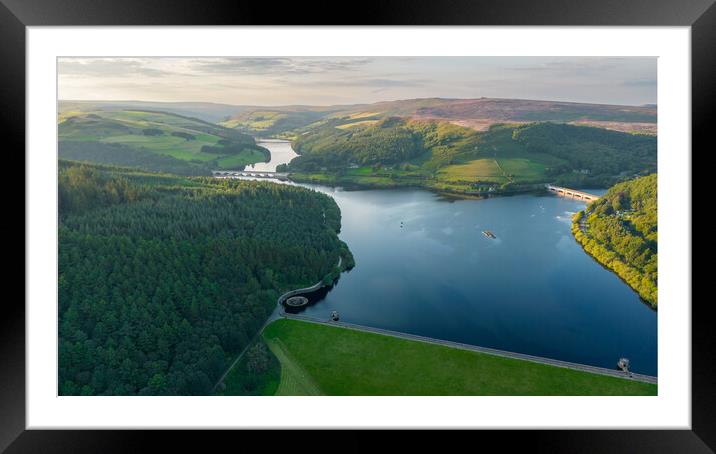 Ladybower In The Peak District Framed Mounted Print by Apollo Aerial Photography