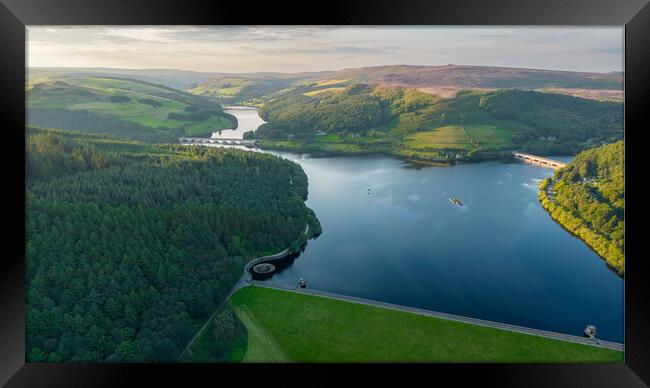 Ladybower In The Peak District Framed Print by Apollo Aerial Photography