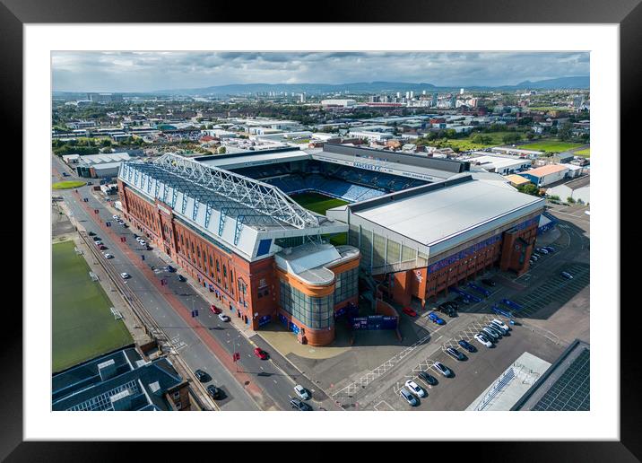 Ibrox Glasgow Rangers Framed Mounted Print by Apollo Aerial Photography