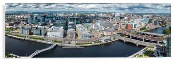 Glasgow Cityscape Acrylic by Apollo Aerial Photography