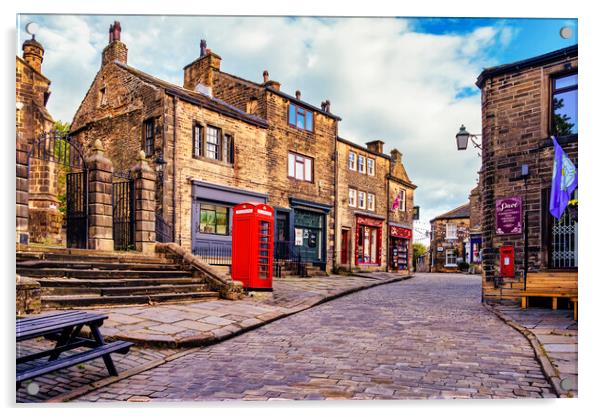 Haworth West Yorkshire: Bronte Country Acrylic by Tim Hill