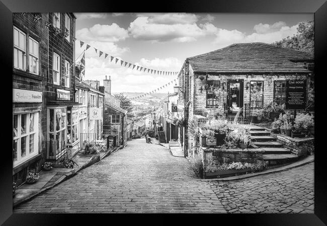 Haworth Black and White Framed Print by Tim Hill