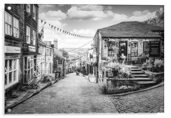 Haworth Black and White Acrylic by Tim Hill