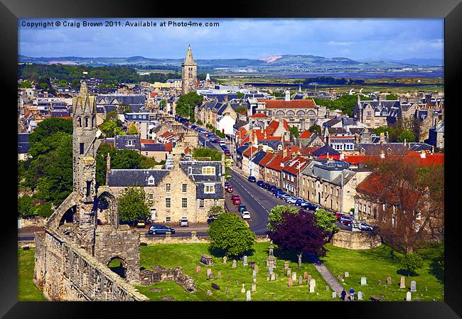 St Andrews town Scotland Framed Print by Craig Brown