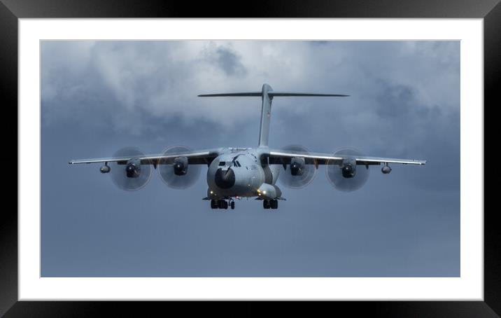 A400M on Approach Framed Mounted Print by J Biggadike