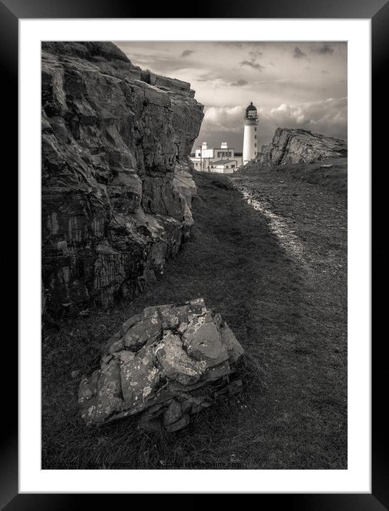 Path to Rua Reidh Lighthouse Framed Mounted Print by Dave Bowman