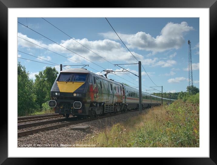 LNER class 91 91111 'For the Fallen' at speed Framed Mounted Print by Paul Clark