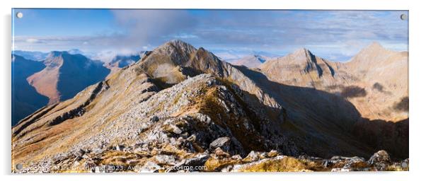 Breath-taking Kintail Sisters Panorama Acrylic by Mark Greenwood