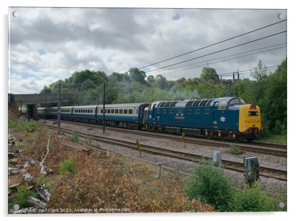 Deltic at Grantham August 2023 Acrylic by Paul Clark