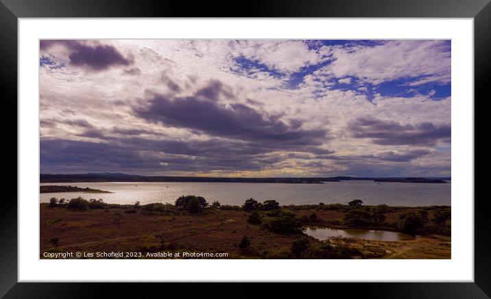studland dorset Framed Mounted Print by Les Schofield