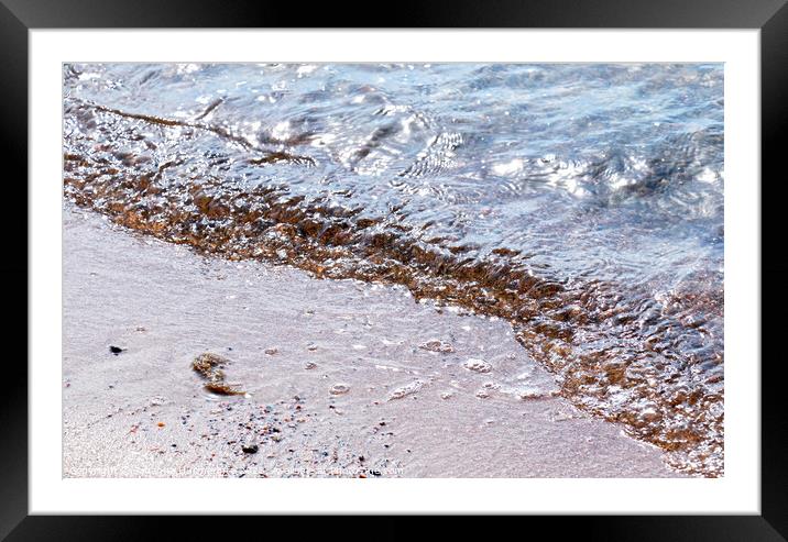 Each Wave Is Unique When It Touches The Beach HDR Framed Mounted Print by Johanna Hurmerinta