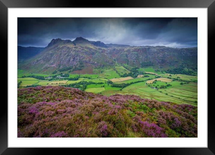 Langdales Pikes Framed Mounted Print by Jonny Gios