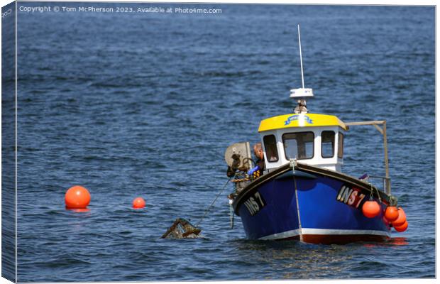 Harvesting Neptune's Bounty at Burghead Canvas Print by Tom McPherson