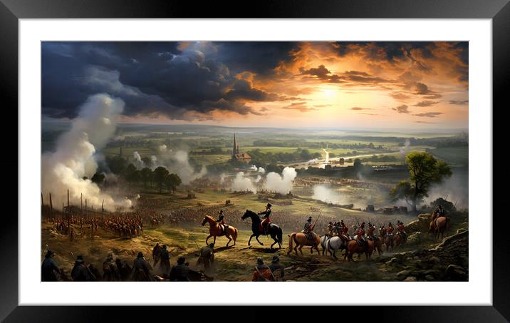  Battle of Waterloo Framed Mounted Print by CC Designs