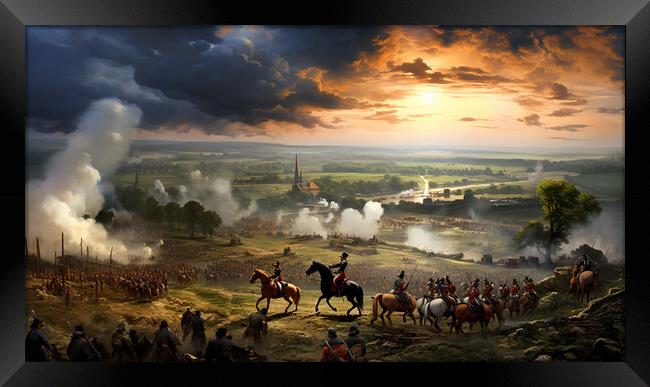  Battle of Waterloo Framed Print by CC Designs