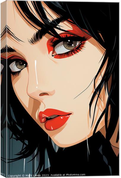 Comic Girl Canvas Print by Mark Lawes