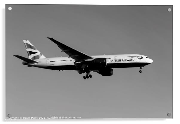 British Airways Boeing 777-236   Acrylic by David Pyatt