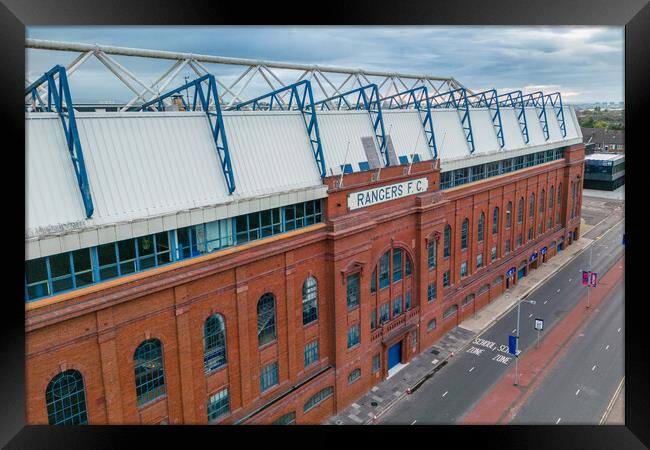 Rangers FC Ibrox Framed Print by Apollo Aerial Photography