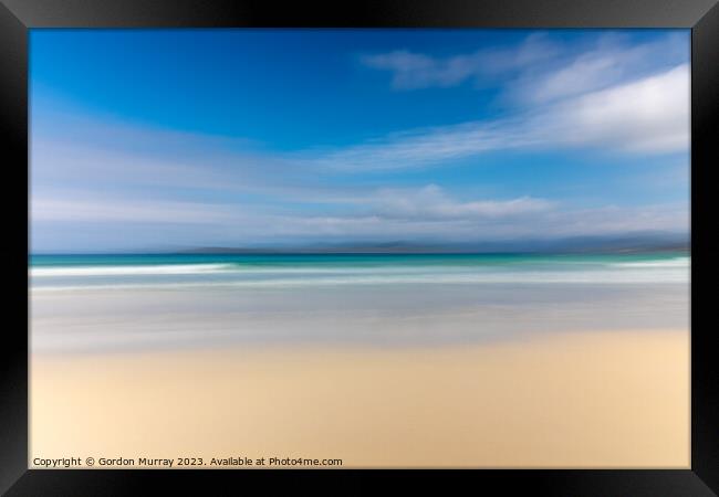 Scarista Beach ICM Framed Print by Gordon Murray