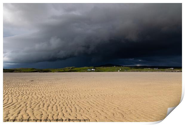 Summer Storms, Uig, Isle of Lewis Print by Gordon Murray