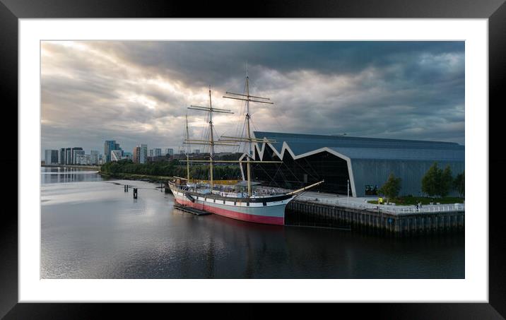 The Tall Ship Glenlee Framed Mounted Print by Apollo Aerial Photography
