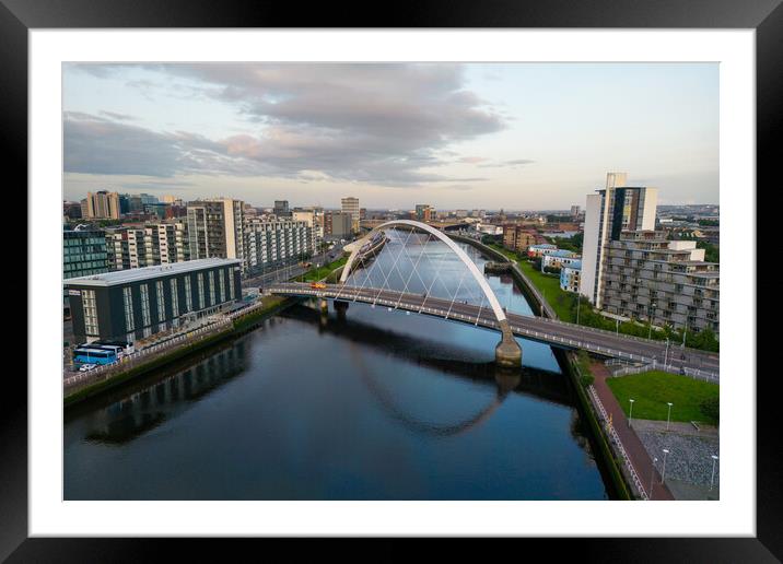 The Clyde Arc Bridge Framed Mounted Print by Apollo Aerial Photography