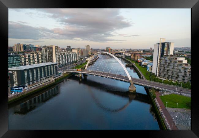 The Clyde Arc Bridge Framed Print by Apollo Aerial Photography