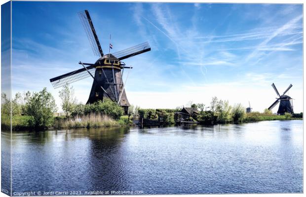 The charm of windmills - CR2305-9251-ORT Canvas Print by Jordi Carrio