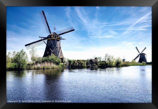 The charm of windmills - CR2305-9251-ORT Framed Print by Jordi Carrio