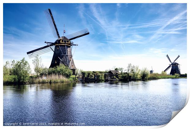 The charm of windmills - CR2305-9251-ORT Print by Jordi Carrio