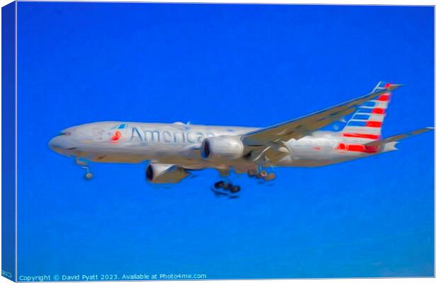 American Airlines Boeing 777-223 Art  Canvas Print by David Pyatt