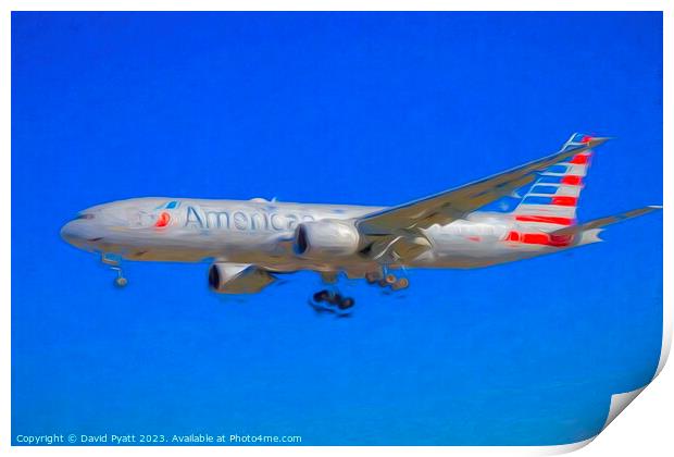American Airlines Boeing 777-223 Art  Print by David Pyatt