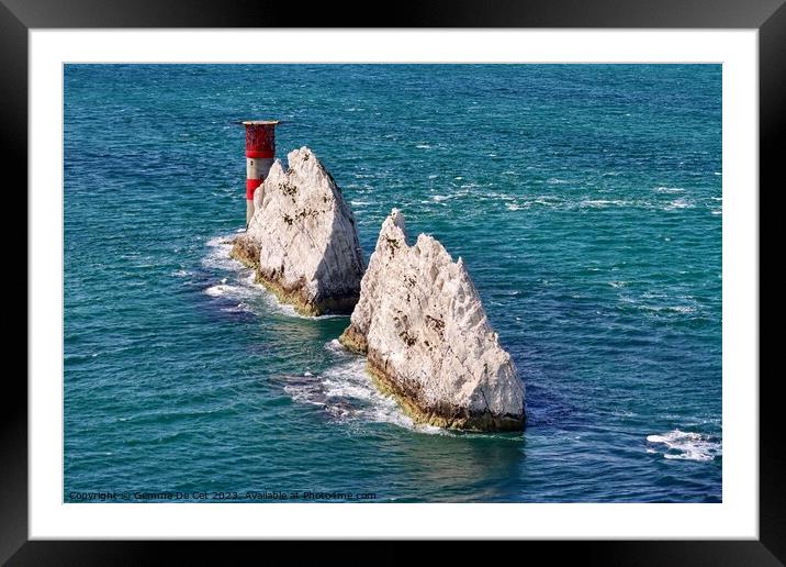 The Needles Landmark Attraction, Isle of Wight Framed Mounted Print by Gemma De Cet