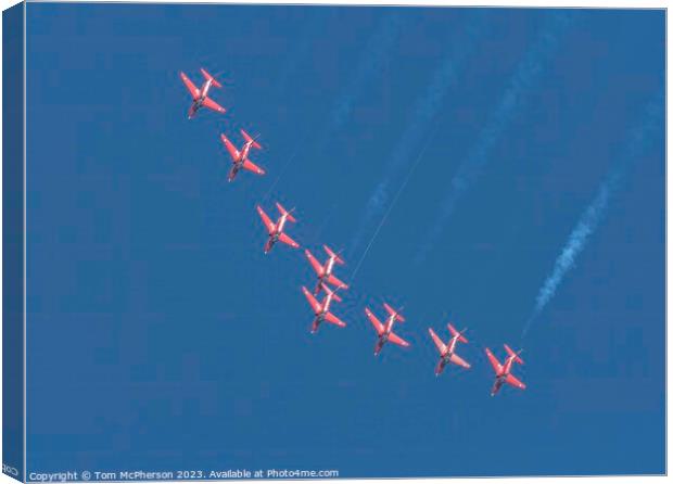 Red Arrows in the Blue Canvas Print by Tom McPherson